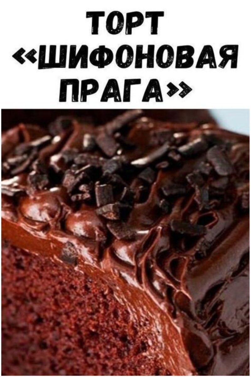 Самая вкусная — ШИФОНОВАЯ ПРАГА! Торт получается с насыщенным шоколадным цветом и вкусом.