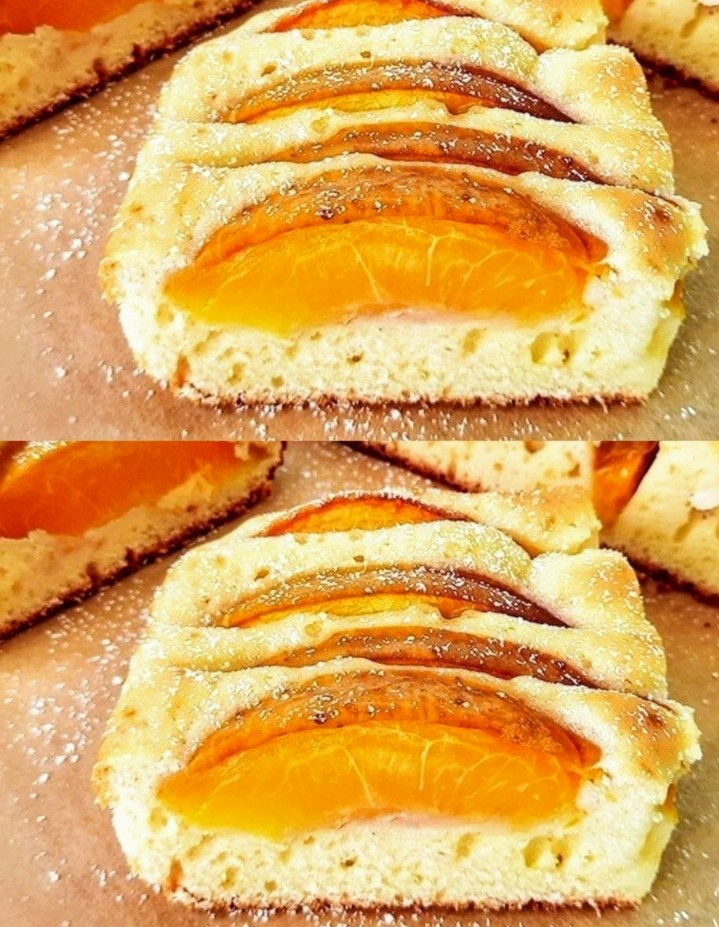 ПИРОГ НА СМЕТАНЕ С ПЕРСИКАМИ ПИРОГ НА СМЕТАНЕ С ПЕРСИКАМИ