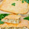 Пирог по этому рецепту получается очень вкусный! Тесто нежное, чуть рассыпчатое. Сочная и ароматная начинка идеально дополняет его. Данный пирог готовится довольно легко и не отнимет много времени. Угощайтесь!
