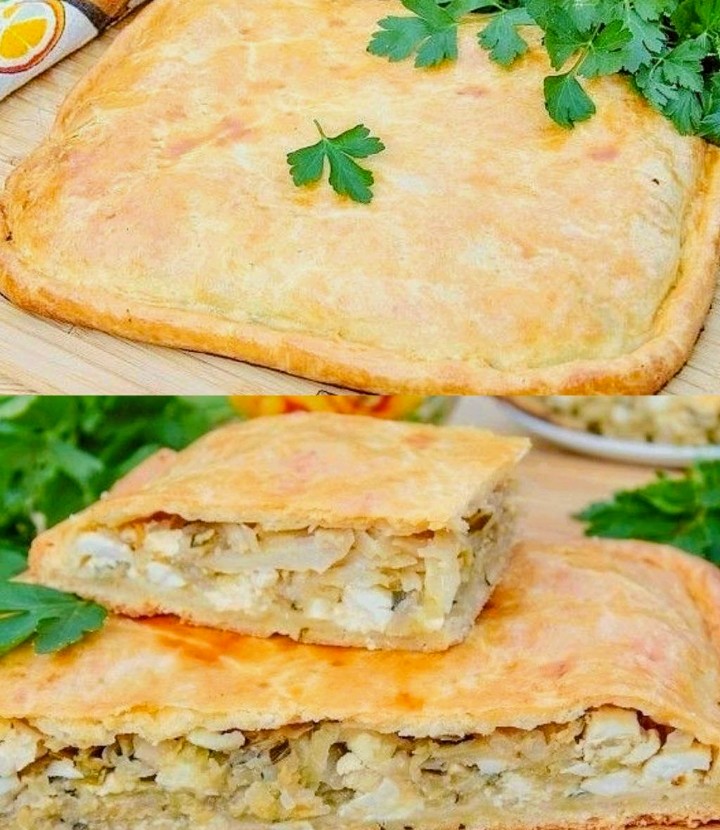 Пирог по этому рецепту получается очень вкусный! Тесто нежное, чуть рассыпчатое. Сочная и ароматная начинка идеально дополняет его. Данный пирог готовится довольно легко и не отнимет много времени.Угощайтесь!