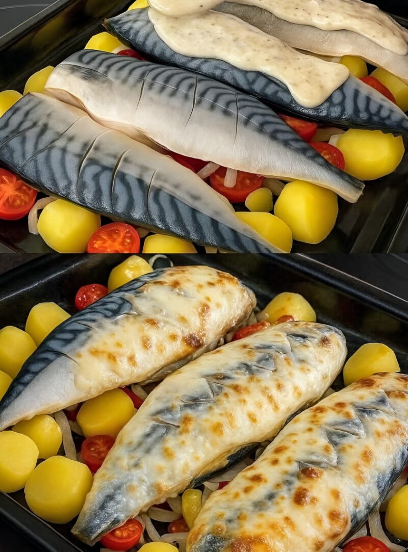 СКУМБРИЯ С КАРТОШКОЙ В ДУХОВКЕ СКУМБРИЯ С КАРТОШКОЙ В ДУХОВКЕ
