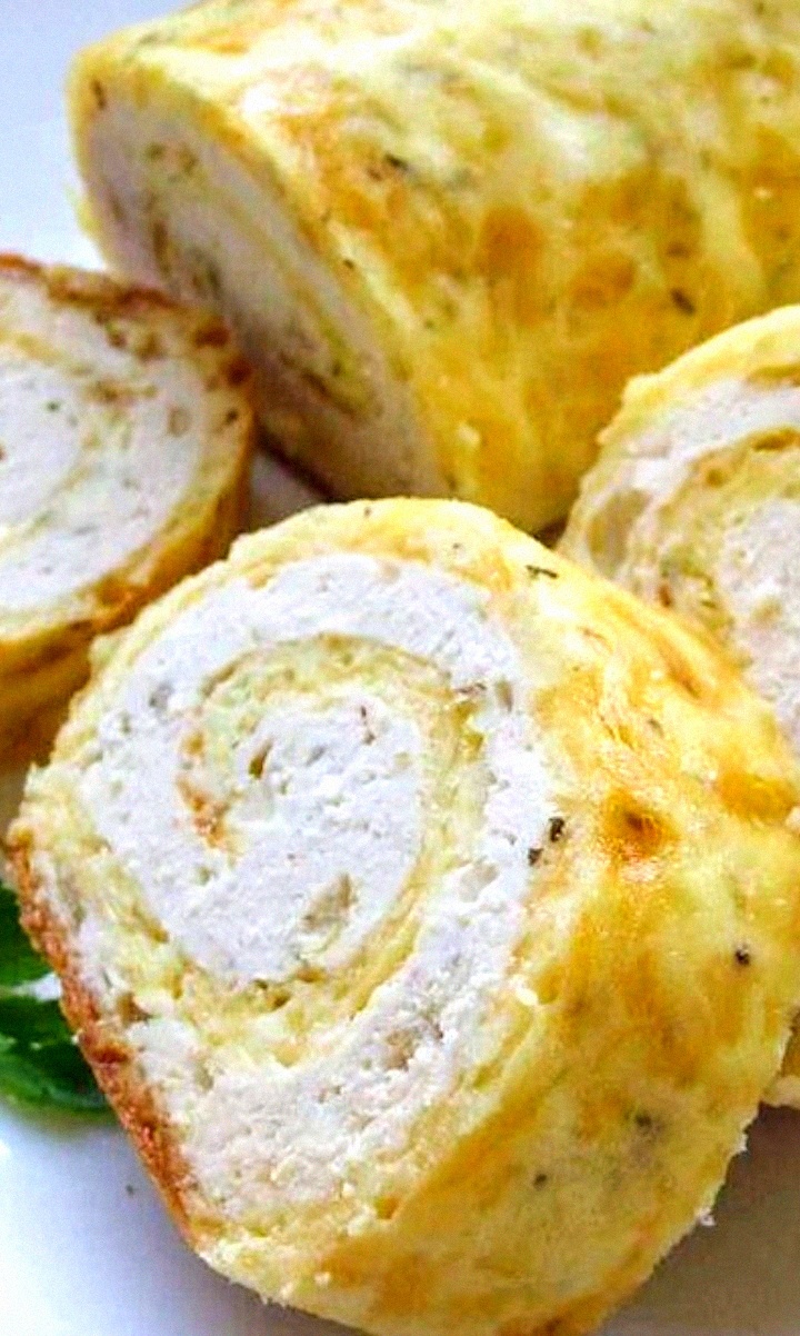 Сырный рулет с курицей