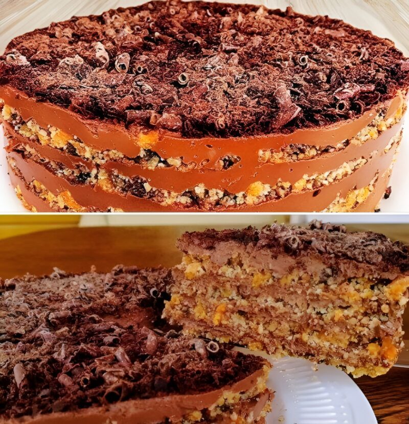Торт в мясорубке: Без выпечки. Остается только собрать и охладить.