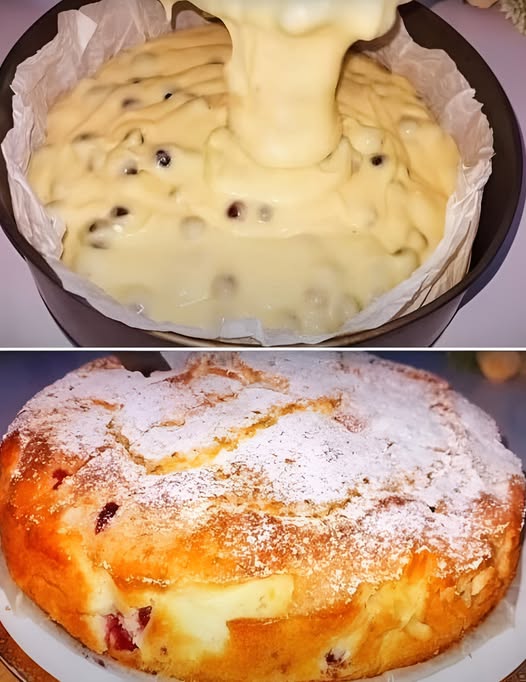Все смешали и в духовку. Нежный и вкусный пирог за 30 минут