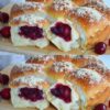 БУЛОЧКИ С ВИШНЕЙ ПОД ХРУСТЯЩЕЙ КРОШКОЙ — пуховые, пористые и очень ароматные!