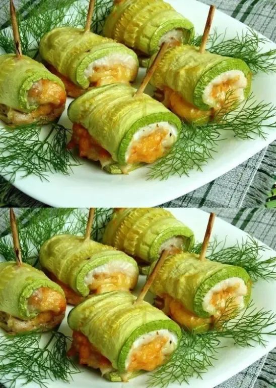 Кабачковые рулетики с курицей и сыром Нежные, сочные и такие ароматные – идеальный лёгкий ужин или закуска! Кабачковые рулетики с курицей и сыром Нежные, сочные и такие ароматные – идеальный лёгкий ужин или закуска!