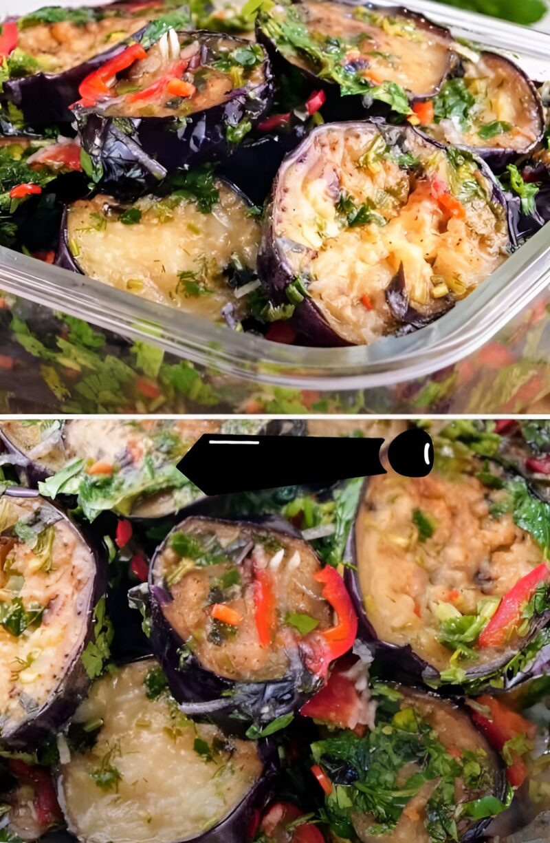 Рецепт вкуснейших баклажанов с чесноком, перцем и зеленью. Вкус детства: можно заготавливать даже на зиму Рецепт вкуснейших баклажанов с чесноком, перцем и зеленью. Вкус детства: можно заготавливать даже на зиму