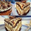 Торт «Халва»😋 Шоколадный бисквит, безе и вкуснейший халвовый крем. Это просто объедение!