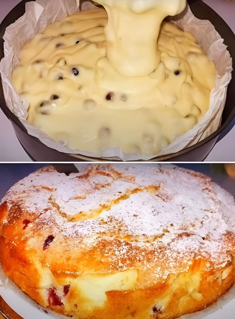 Все смешали и в духовку. Нежный и вкусный пирог за 30 минут