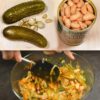 Беру банку фасоли и соленые огурцы. Вкусный салат из простых продуктов