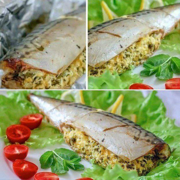 Готовим очень вкусную фаршированную рыбку: начинка великолепно сочетается со вкусом скумбрии
