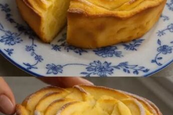 Творожная шарлотка с яблоками