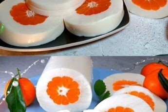 Вкусный, изысканный и красивый десерт «Мандарины в снегу»