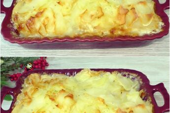 Заливаю сырую картошку молоком, а затем в духовку. Готовлю так очень часто