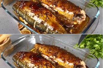 Запечённая скумбрия в духовке — просто тает во рту! 🤤 Идеальный рецепт с неповторимым вкусом, который захочется готовить снова и снова!