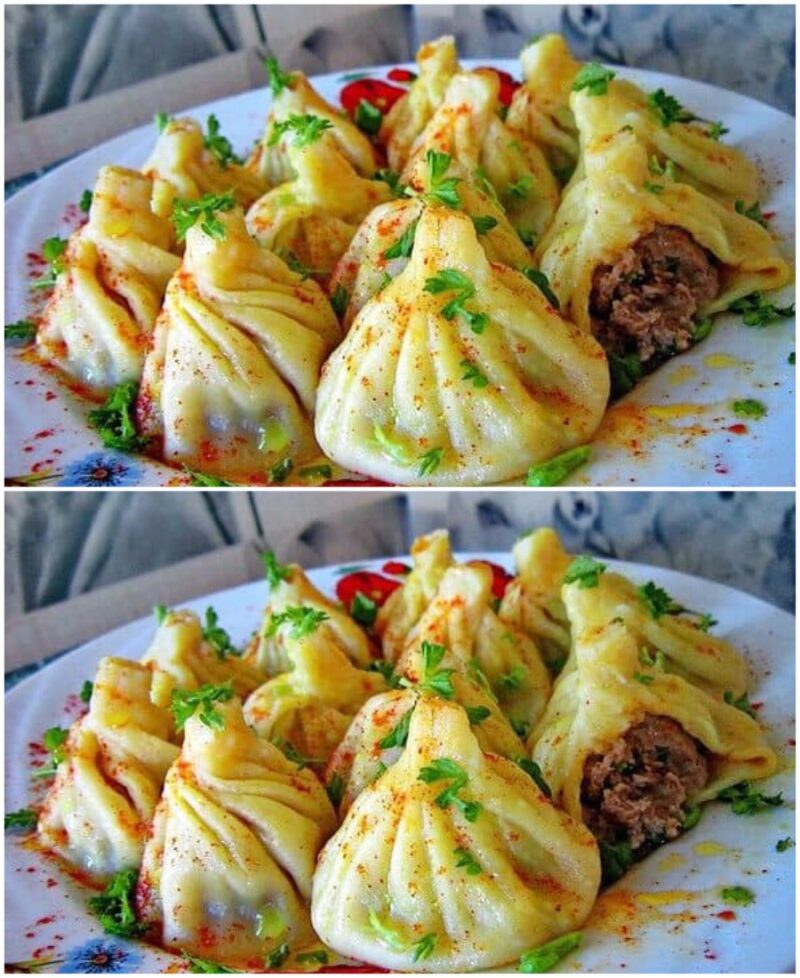 Кавказские хинкали с мясом
