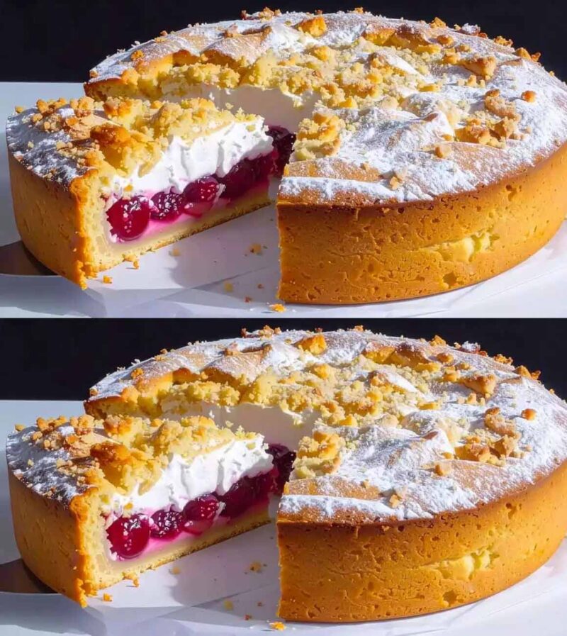 Десерт, перед которым невозможно устоять! Рассыпчатое тесто, кислинка вишни и нежнейший крем… Это пирог, который покорит всех Десерт, перед которым невозможно устоять! Рассыпчатое тесто, кислинка вишни и нежнейший крем… Это пирог, который покорит всех