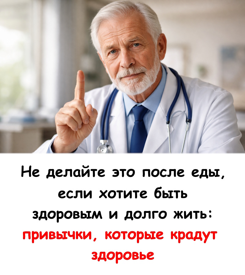 Не делайте это после еды, если хотите быть здоровыми и долго жить: привычки, которые крадут здоровье..