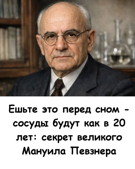 Ешьте это перед сном — сосуды будут как в 20 лет: секрет великого Мануила Певзнера Ешьте это перед сном — сосуды будут как в 20 лет: секрет великого Мануила Певзнера