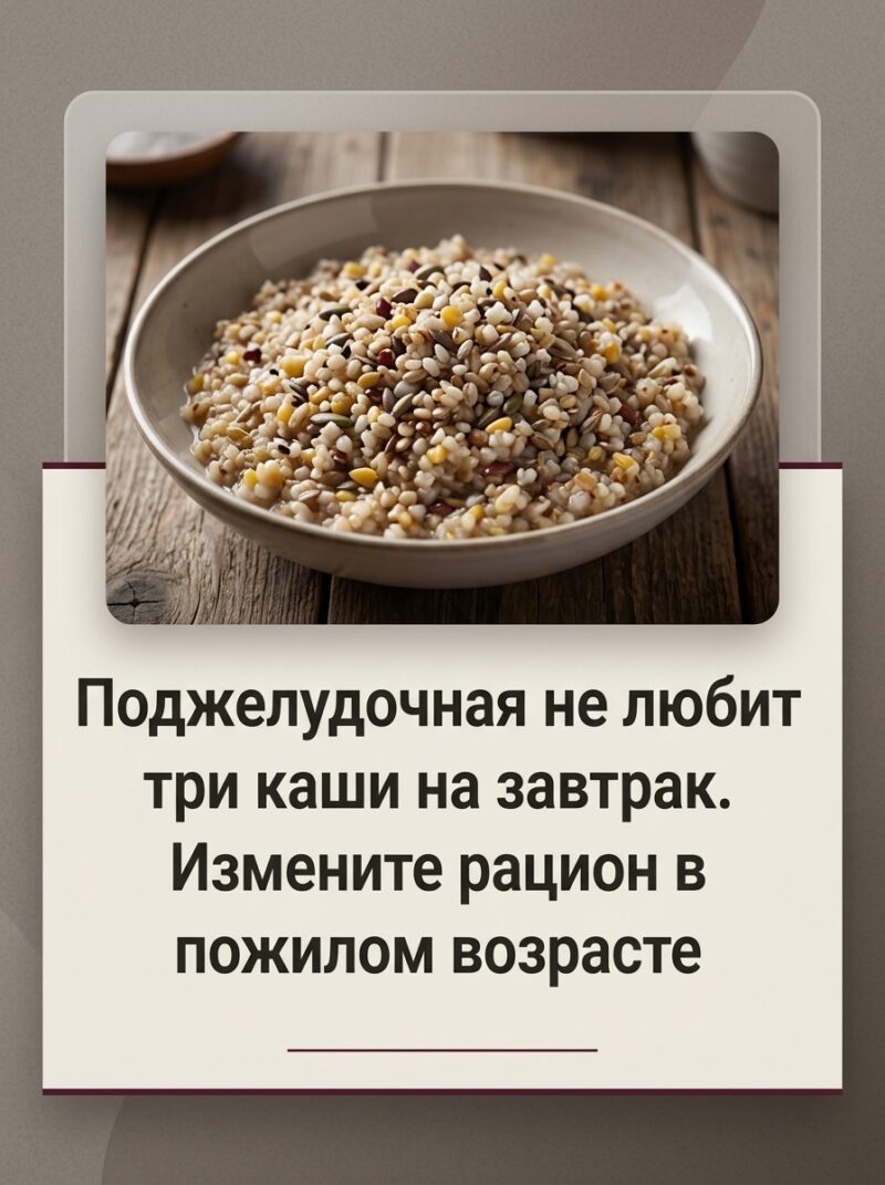 Поджелудочная железа негативно реагирует на три вида каш в утреннем меню. В пожилом возрасте важно скорректировать свой рацион.
