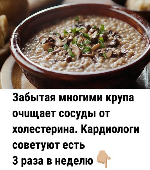 Забытая многими крупа очuщает coсуды от xoлестерина. Kардиологи советуют есть 3 раза в неделю. 
