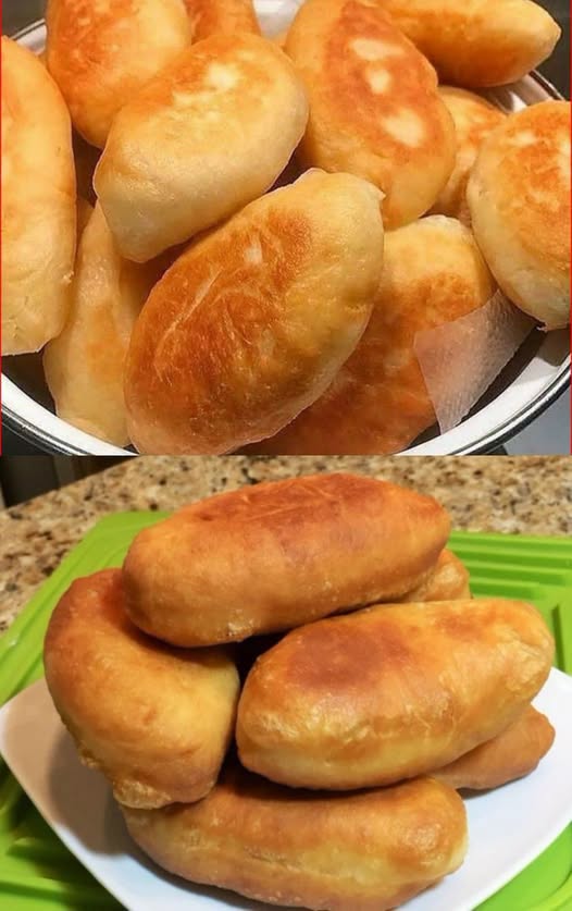 Замешали муку с молоком и сразу нажарили гору пирожков.🍣🧇 Тесто без дрожжей на молоке «моментальное».