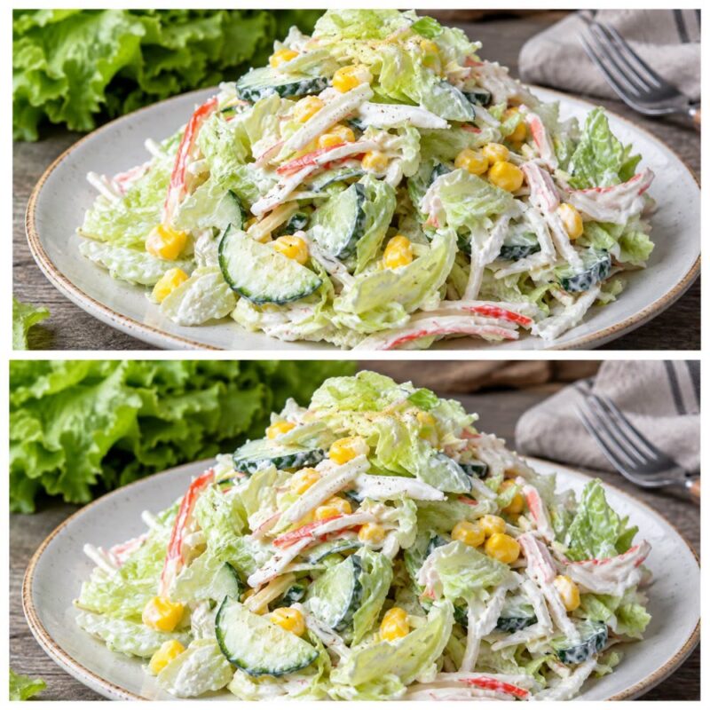 Невероятно вкусный и простой! Салат из крабовых палочек без майонеза — съедается первым на праздничном столе Невероятно вкусный и простой! Салат из крабовых палочек без майонеза — съедается первым на праздничном столе