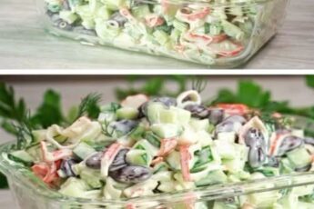 Замечательный салат из 3-х ингредиентов 😍Получается таким вкусным, что родные постоянно просят добавку
